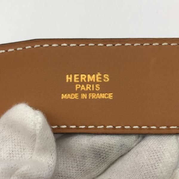 Hermes Leather Constance Buckle Reversible Belt 70 Black Gold — view 9