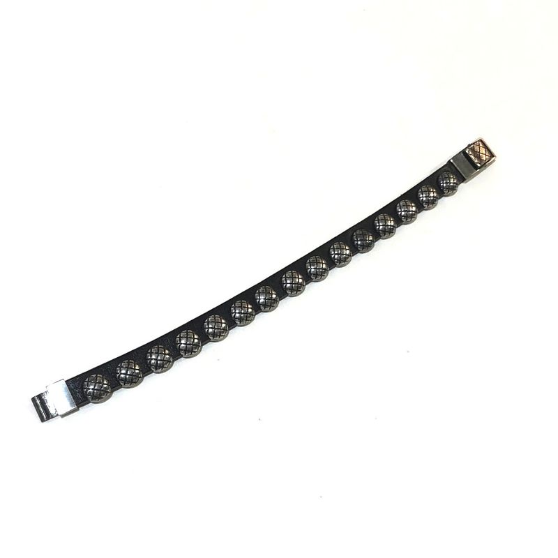 Bottega Veneta Bracelet Intrecciato AG 925 Silver and Black — view 6