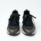 Louis Vuitton Run Away Line Monogram Sneakers Shoes Leather Fabric Suede Black — view 2