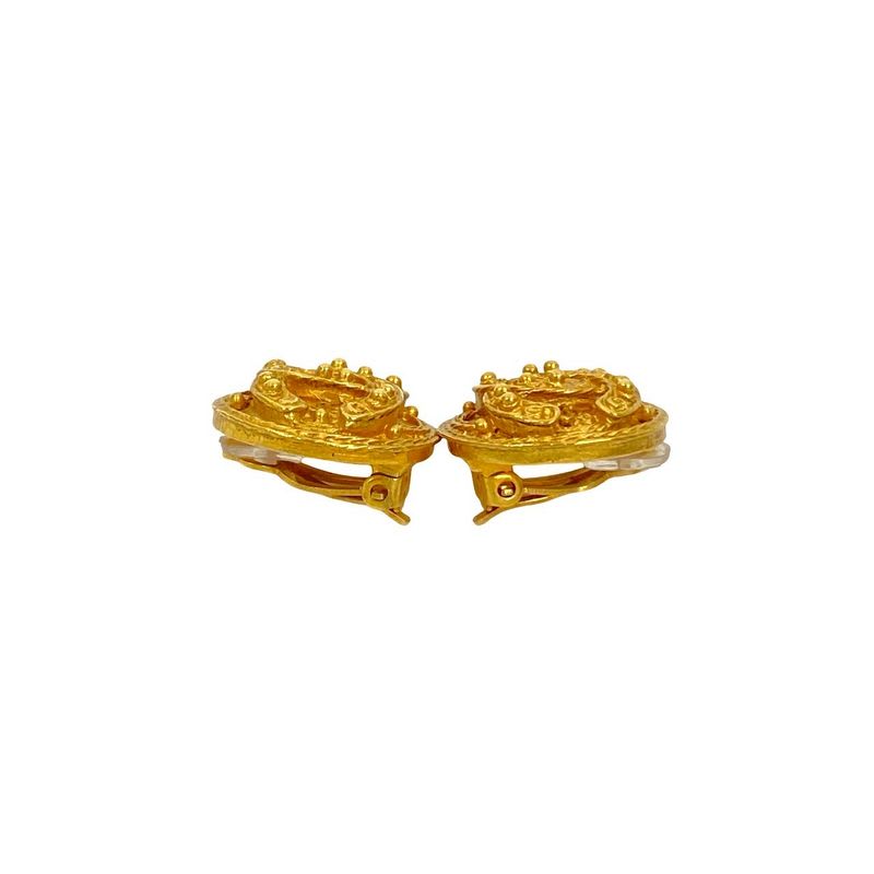 Chanel Coco Mark Motif Earrings Ear Cuff Accessories Small 94A — view 4