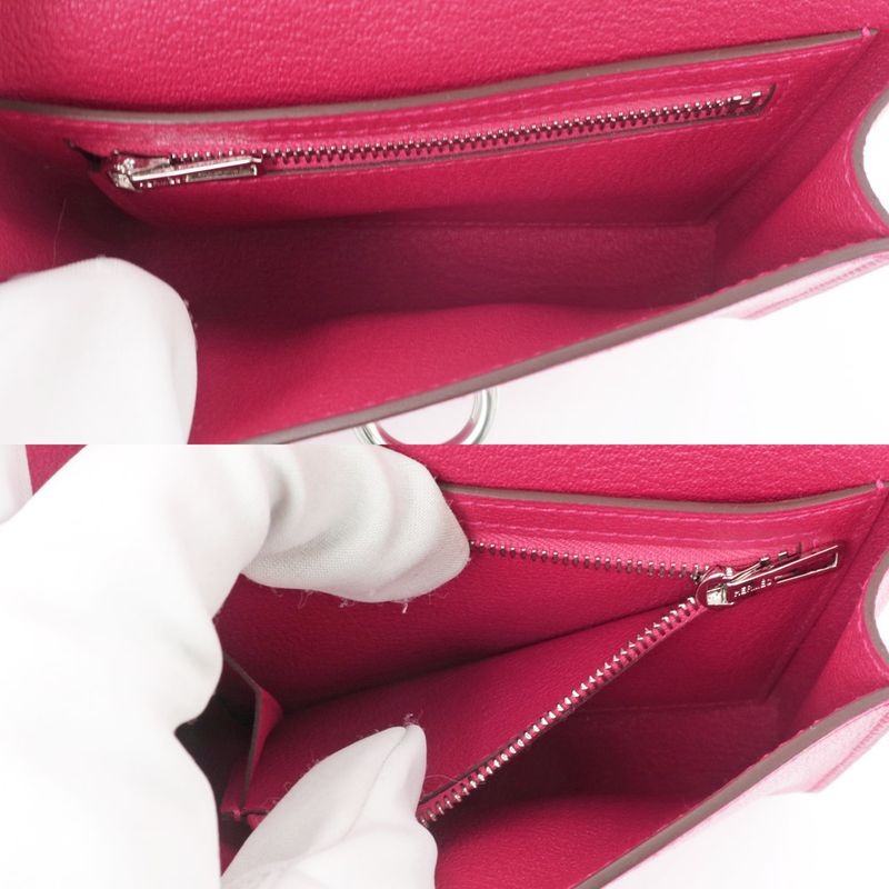 Hermes Chaine D'ancre Compact Wallet Chevre Pink — view 7