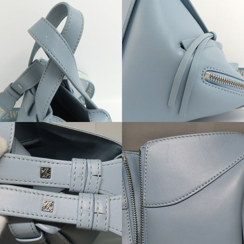 Loewe Hammock Compact A538 H13 X14 Handbag 2-Way Light Blue Series — view 9