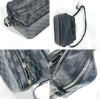 Louis Vuitton Io Shoulder Bag Damier Graphite Canvas Black — view 7