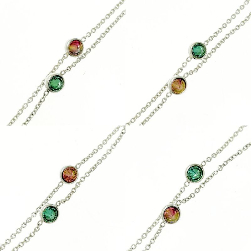Gucci Silver Colored Stone Blinds for Love Necklace 10.5 g 925 Engraved — view 8