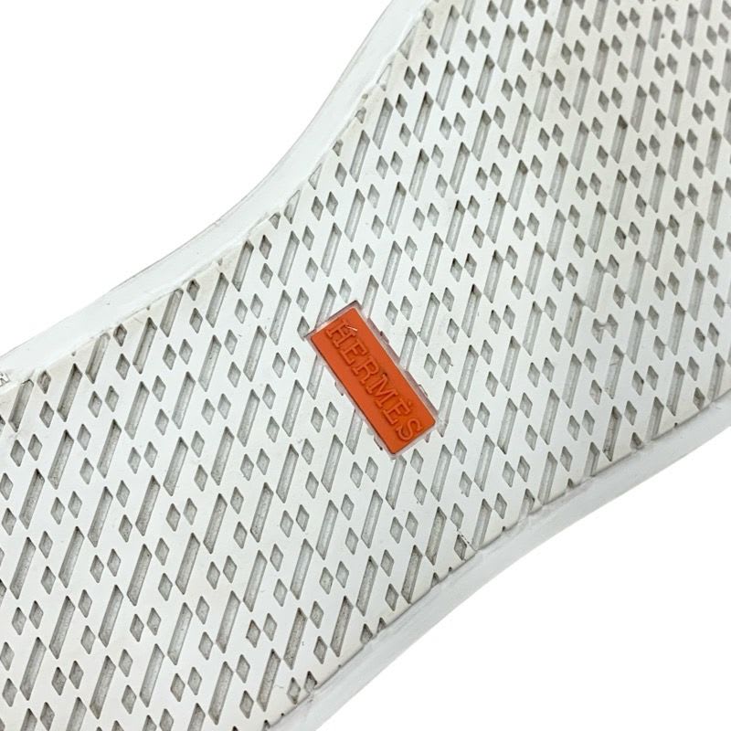 Hermes Daydream Sneakers Shoes Suede Shearling Brown Silver High Cut — view 8