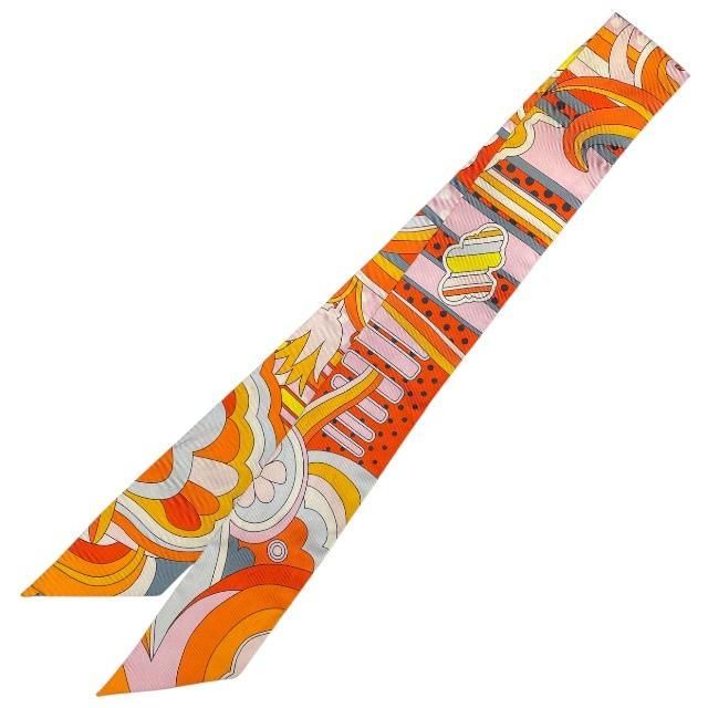 Hermes Scarf Twilly Ribbon Faubourg Rainbow Accessories Silk — view 2