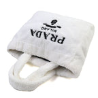 Prada 1 Bg130 Spugna Polyester Cowhide Triangle Logo Soft Terry Leta Ring — view 5