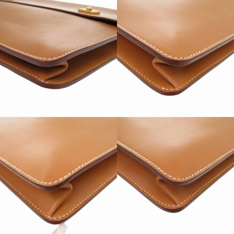 Hermes Danube 38 Chamonix Natural Briefcase 0 V Piano Vintage Business Bag — view 7