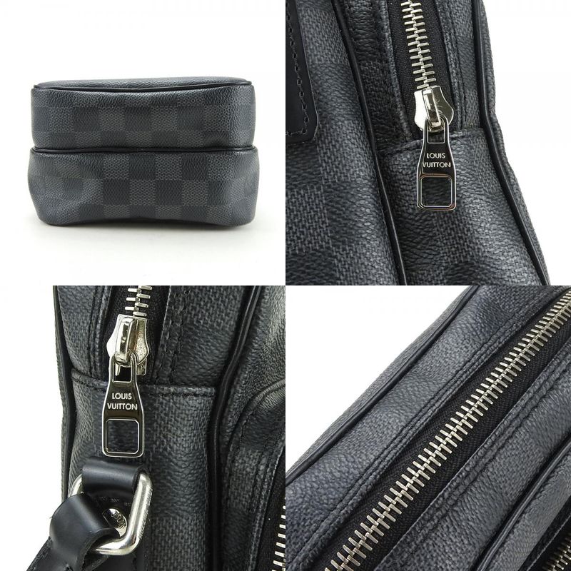 Louis Vuitton Shoulder Bag LEM Damier Graphite Grey Black Silver — view 4