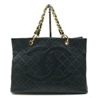 Chanel Grand Shopping Tote GST Caviar Shopper Quilted Chain Shoulder Bag Purse — view 4