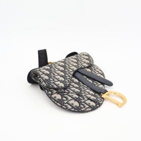 Christian Dior Oblique Saddle Waist Pouch Jacquard Navy — view 3