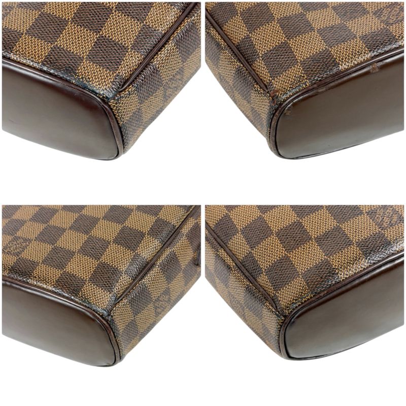 Louis Vuitton Ipanema PM Shoulder Bag Damier Leather Ebene Brown — view 7