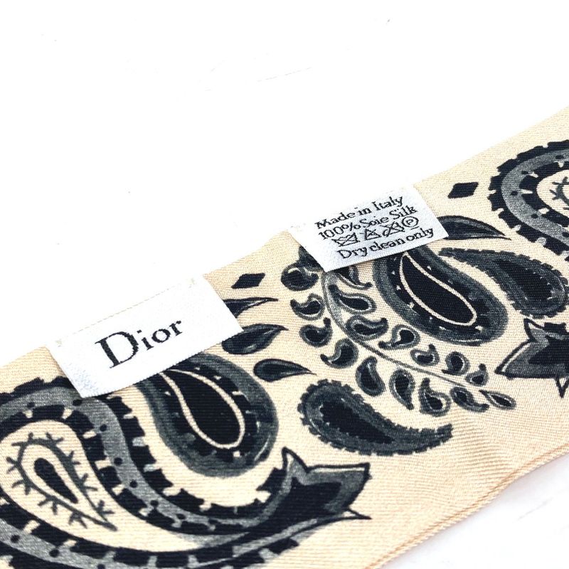 Dior Scarf Logo Mitzvah Silk Beige — view 3