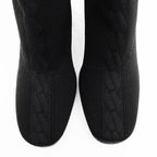Hermes Jenna 90 Black Size 38 1 2 Short Knit Boots — view 9