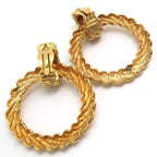 Chanel Earrings GP Hoop Ring 25 2738 Vintage Large Removable 2-Way — view 3