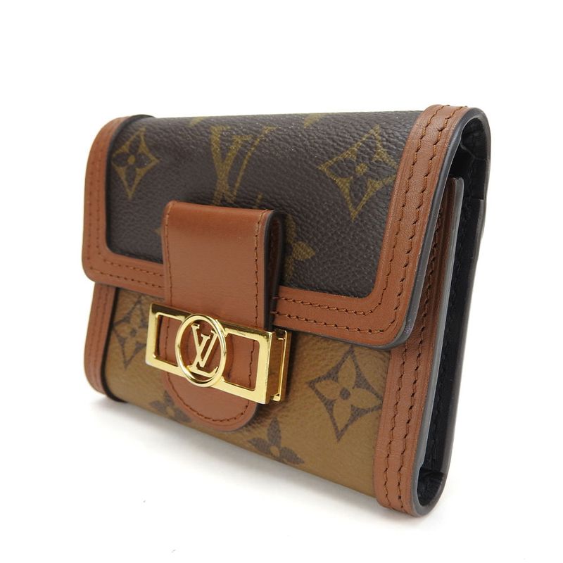 Louis Vuitton Portefeuille Dauphine Compact Monogram Reverse Brown — view 2