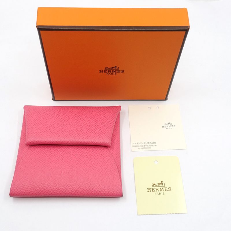 Hermes Bastia Coin Case 2015 Manufactured In Veau Epsom Rose — view 9