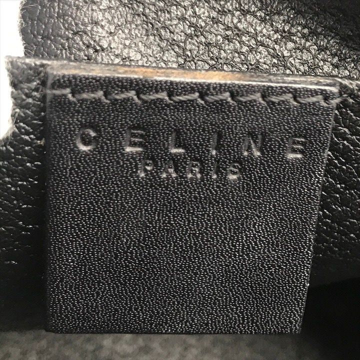 Celine Black Macadam Triomphe Leather Second Pouch Case Brown — view 8