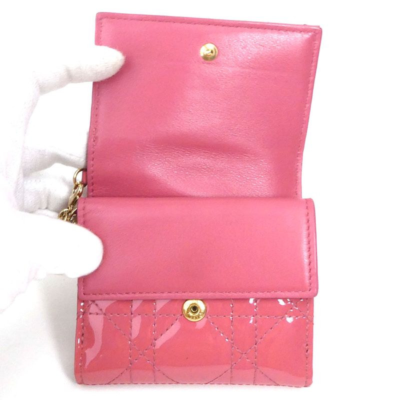 Christian Dior Trifold Patent Wallet — view 5