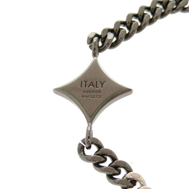 Louis Vuitton Instinct Logo Silver Black Bracelet Accessories 0416 — view 4