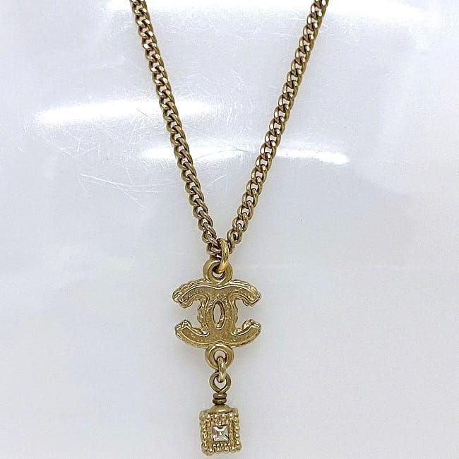 Chanel CC Long Necklace Gold Coco Mark GP A12 — view 5