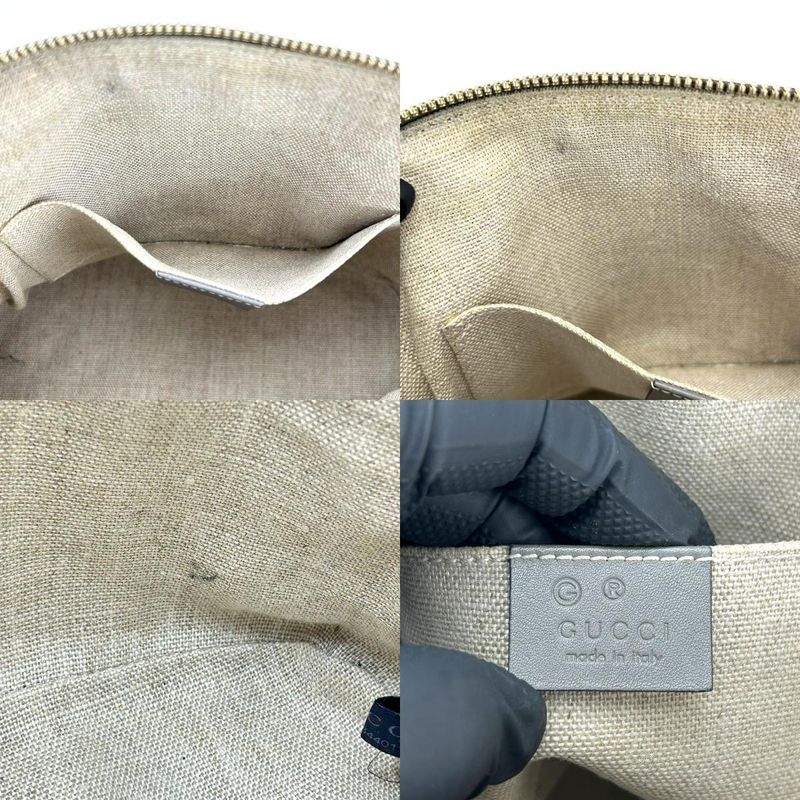 Gucci Handbag Micro Guccissima Leather Gray Gold Hardware 2-Way — view 8