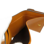 Fendi Fize 8 M0395 Karung Leather Gold Hardware Yellow Trifold Wallet 1050 — view 5