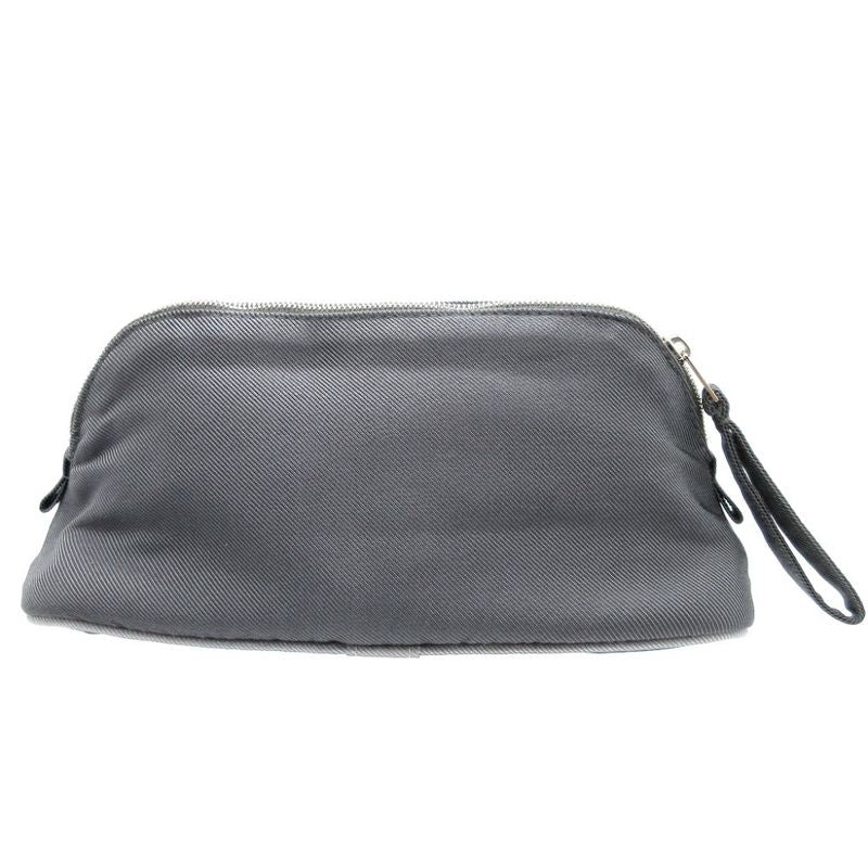 Hermes Bolide Vis Versa PM Perforated Logo Silk Cotton Asie Gray Cosmetic Pouch — view 2