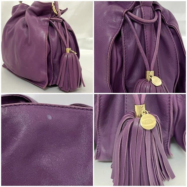 Loewe Shoulder Bag Flamenco Purple 2-Way Nappa Leather — view 4