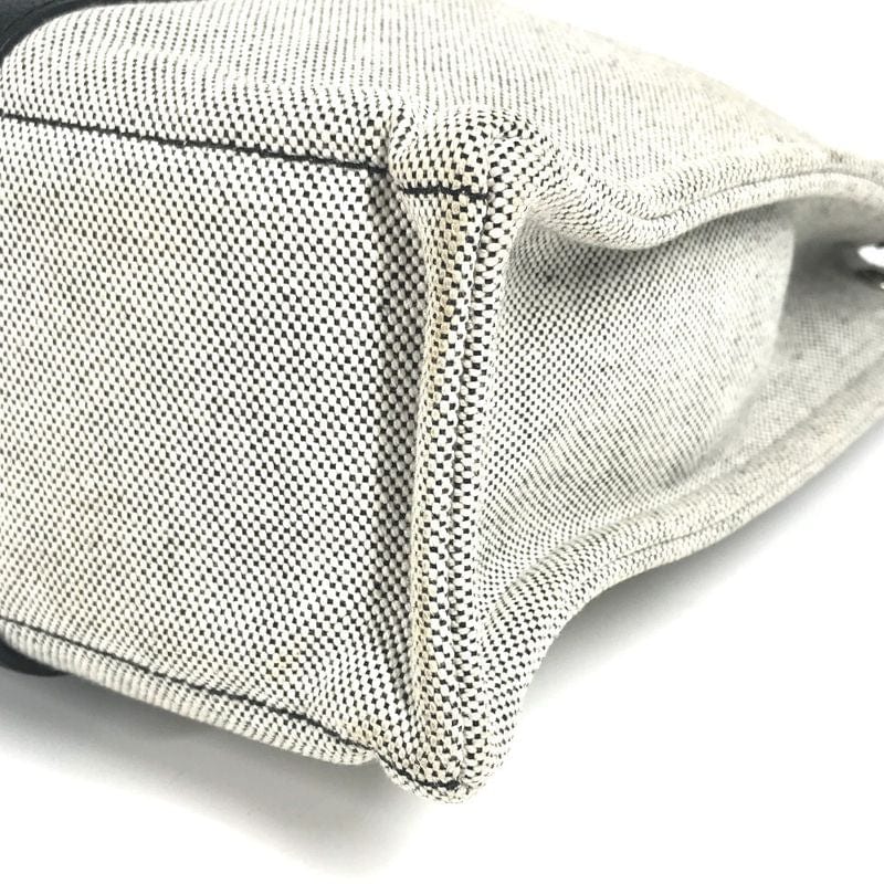 Hermes Handbag Sac Arne MM Toile Ash Black — view 7