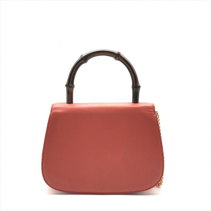 Gucci Bamboo 2-Way Hand Chain Shoulder Bag Pink — view 3