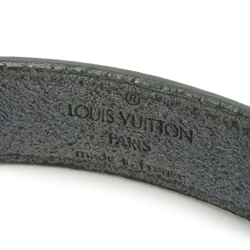 Louis Vuitton Bracelet Vu Good Luck Leather Black Silver Hardware — view 5