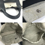 Hermes Handbag Sac Arne MM Toile Ash Black — view 8