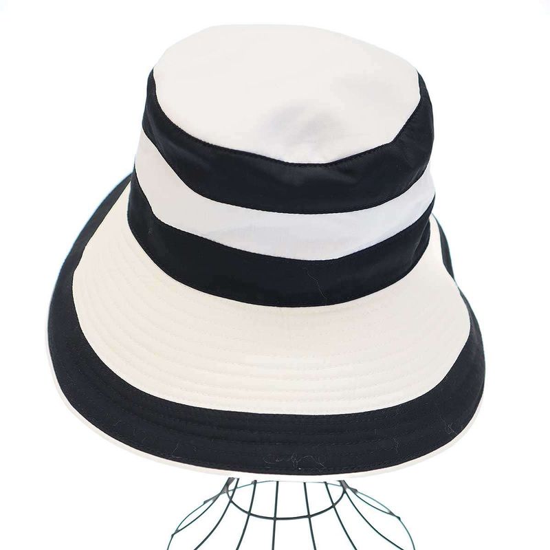 Hermes Cotton Linen Hat Black and White 57 — view 4