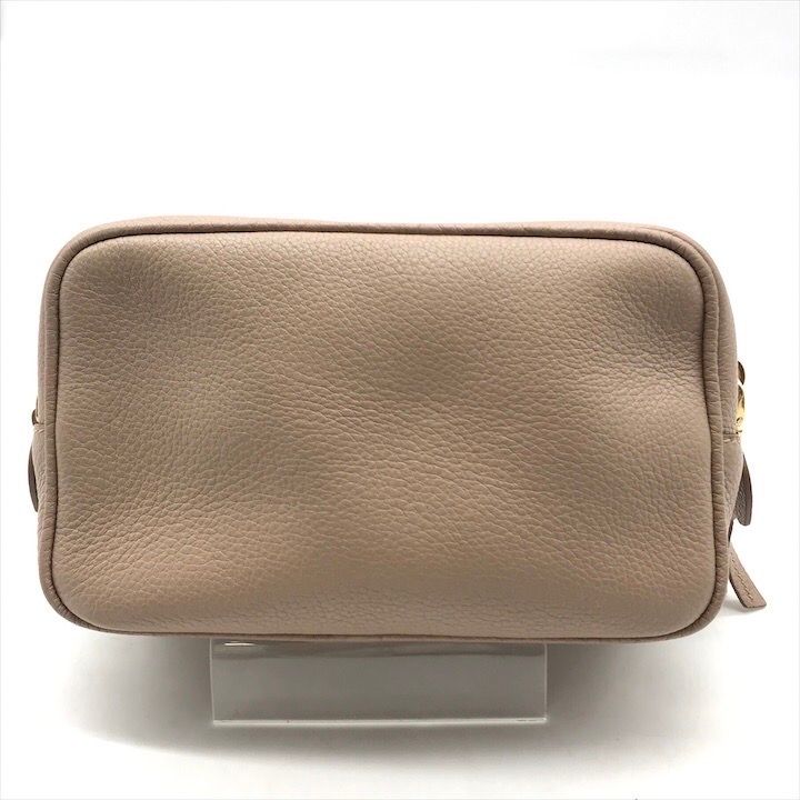 Prada Leather Pouch Gold Pink Beige Case — view 2