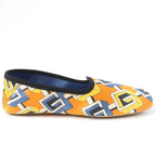 Gucci Geometric G All Over Logo Satin Room Shoes In Orange 37 — view 6