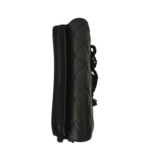 Chanel Shoulder Bag Lamb Wallet Phone Case Black — view 5
