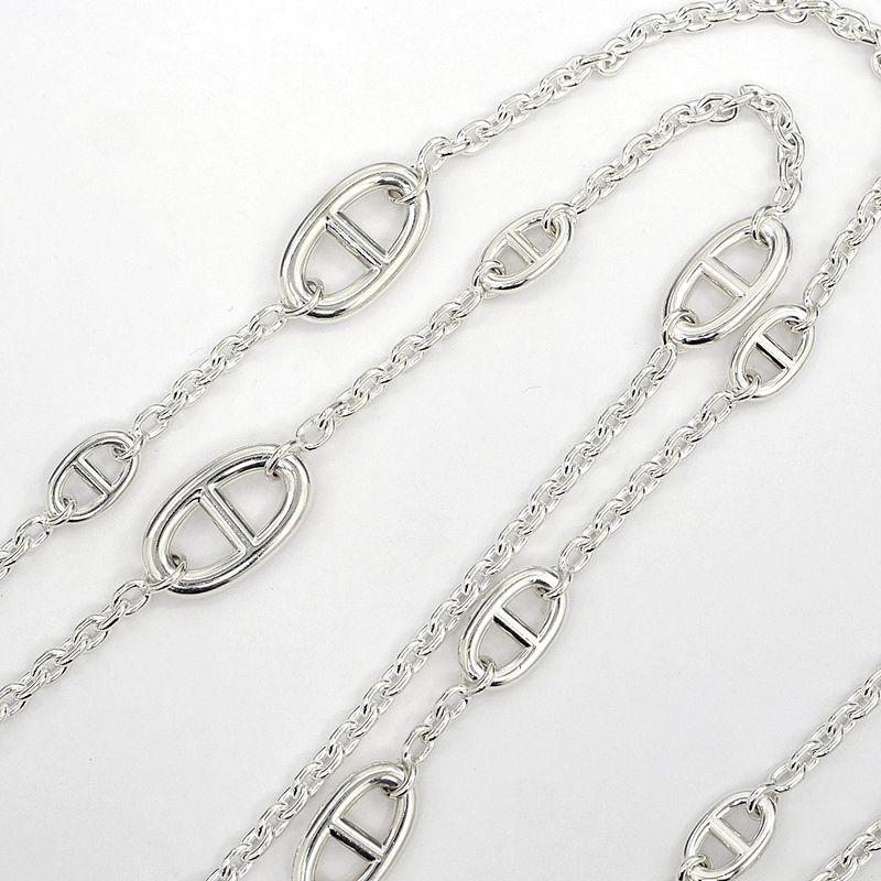 Hermes Necklace Chaine D'ancre Farande 160 AG 925 SV Silver Jewelry — view 6