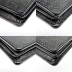 Louis Vuitton Taiga Coin Purse Noir Black Leather — view 6