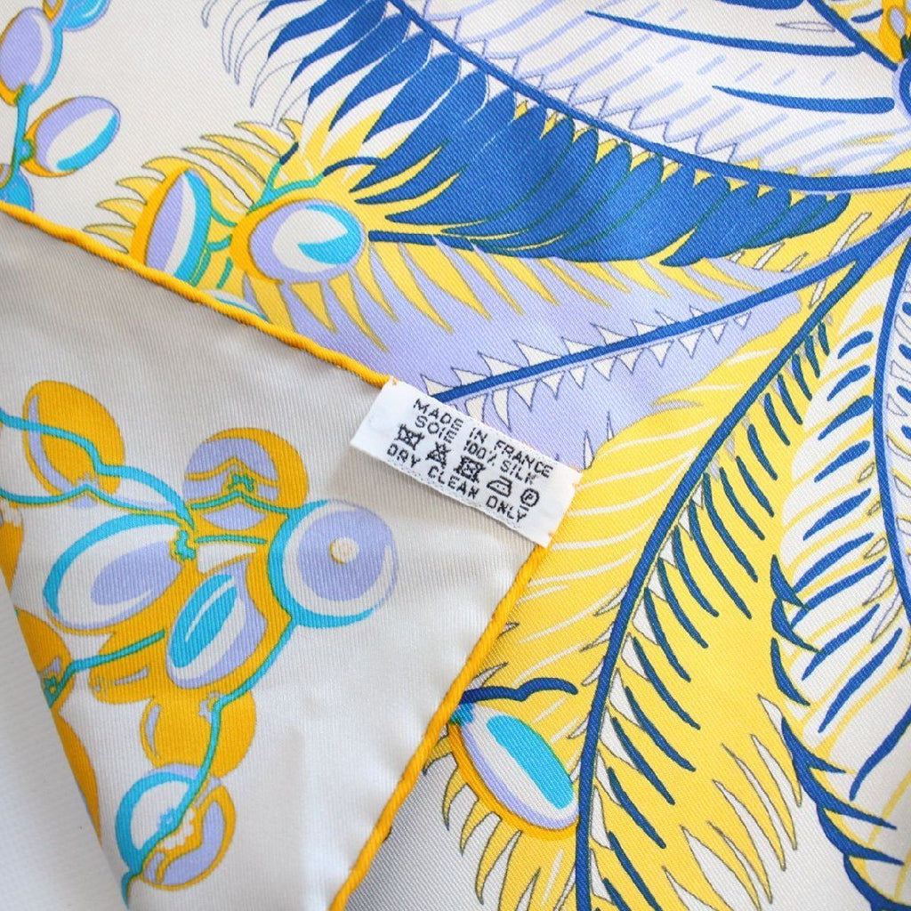 Hermes Carre 90 Scarf the Myth of Phoenix Silk Beige — view 7