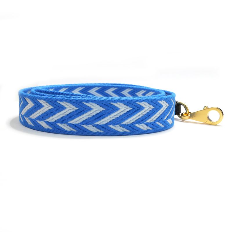 Hermes Bandouliere Sangle Zigzag 25 mm Toile Swift Blue White — view 5