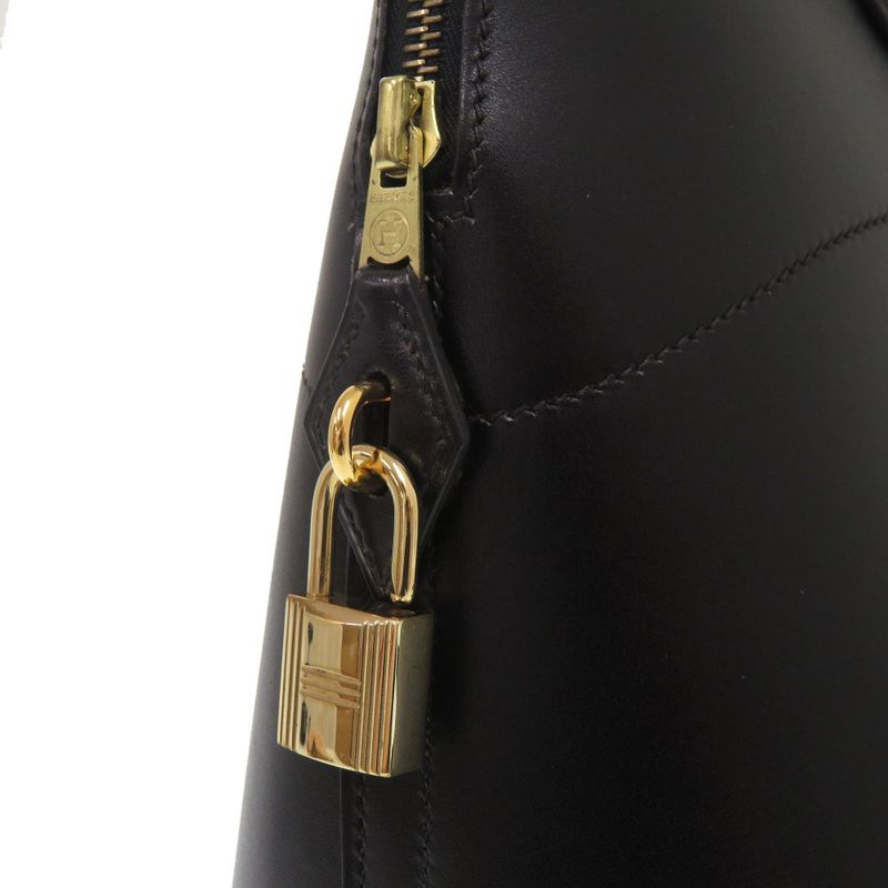 Hermes Bolide 35 Box Calf Black Gold Hardware Handbag 1657 — view 7