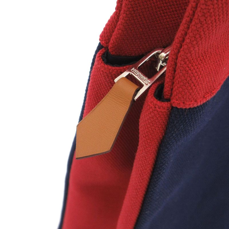 Hermes Gimetto Jumping High Case Clutch Bag Canvas Cotton Navy Blue 1032 — view 6