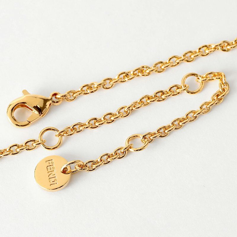 Fendi Necklace F Is Soft White Gold — view 8