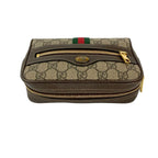Gucci GG Supreme Ophidia Waist Pouch Leather Body Bag Shoulder Brown F2029