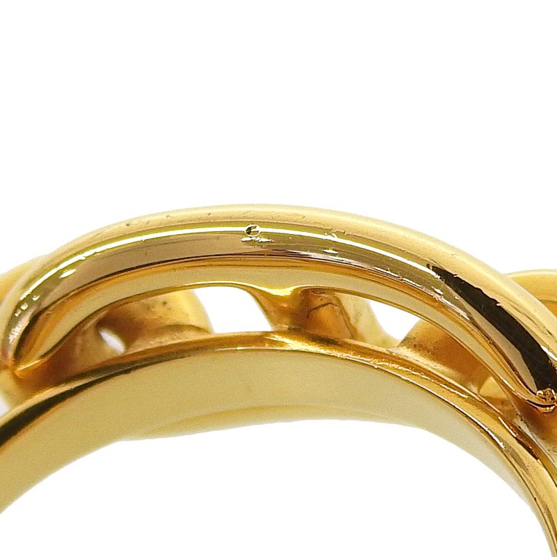 Hermes Lugate Chaine D'ancre Scarf Ring Gold Large — view 6