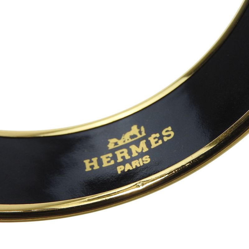 Hermes Bracelet Emile GM Metal Enamel Green Purple Gold Hardware Accessories — view 6