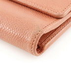 Chanel Coco Mark Caviar Leather Pink Trifold Wallet — view 5