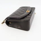 Chanel Quilted Diana Chain Shoulder Bag Black Lambskin — view 7