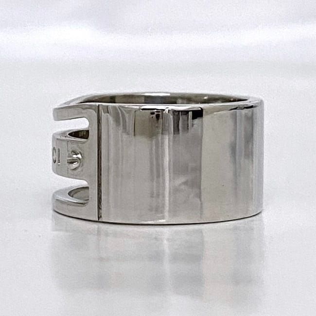Gucci Logo Ring Silver Size 19 — view 5